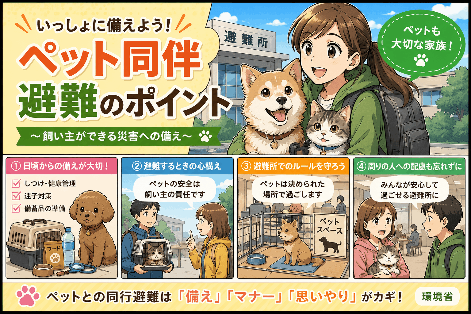 環境省：人とペットの災害対策ガイドライン