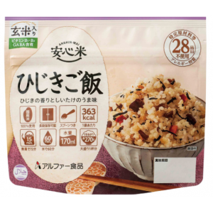 ひじきご飯(玄米入り） [50袋入] 個食スタンドタイプ安心米 （1食タイプ)