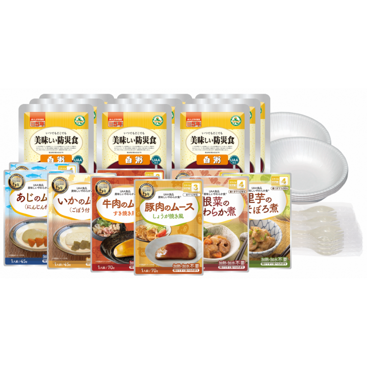 美味しい防災食セット　やわらか食セット（1人×3日分）